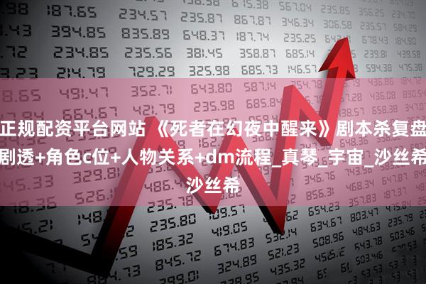 正规配资平台网站 《死者在幻夜中醒来》剧本杀复盘剧透+角色c位+人物关系+dm流程_真琴_宇宙_沙丝希